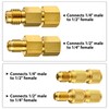 JaGely 17 Pcs R134a Brass Refrigerant Tank Adapter 1/4" to
