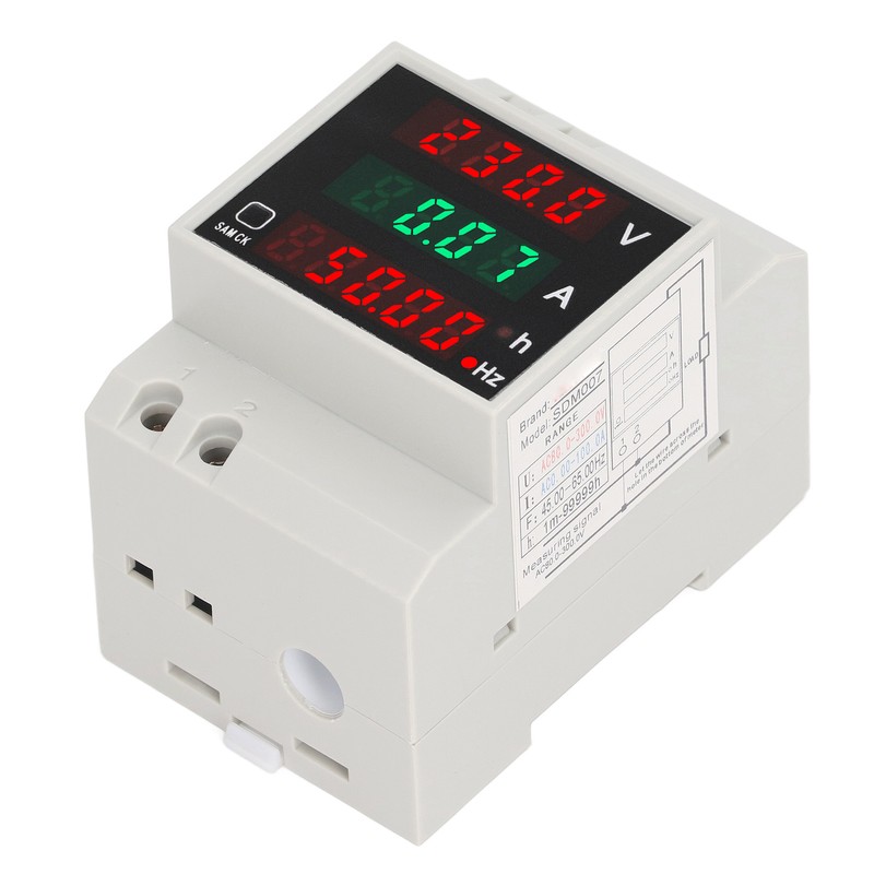Digital Single Phase Energy Meter Tester Electricity Usage Monitor Ampermeter