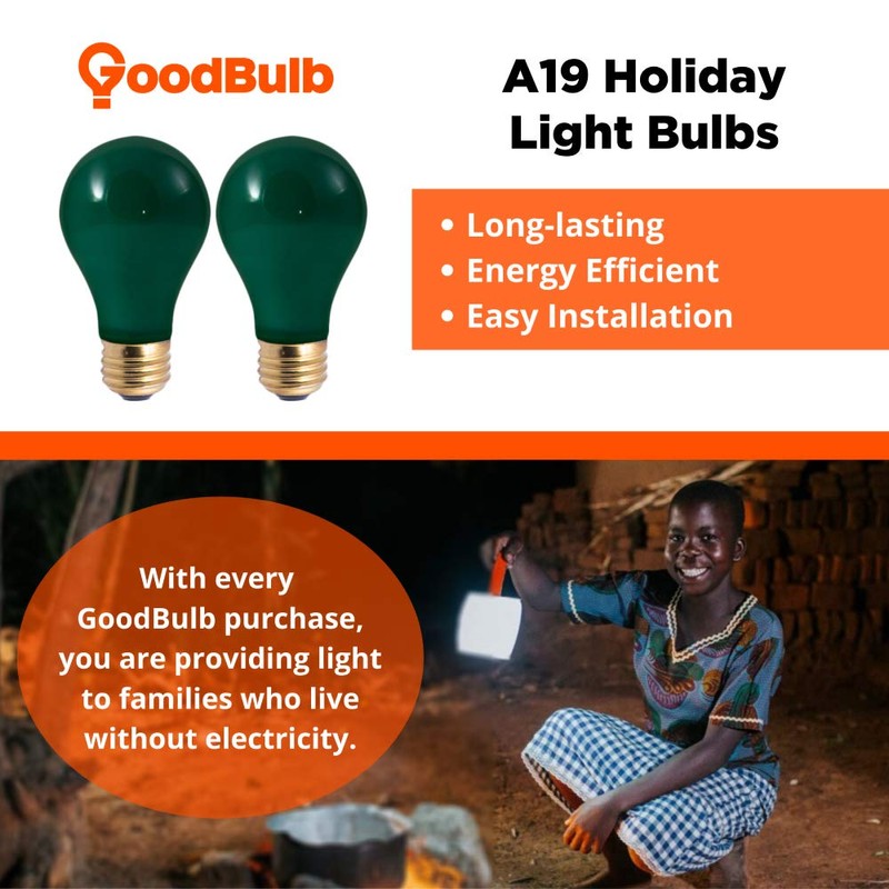 GoodBulb Saint Patty's Light Bulbs - 60 Watt A19 Shape
