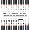 Sketching Pencil Set - 24 Pieces Drawing Sketch Pencil HB,B,2B,3B,4B,5B,6B,7B,8B,10B,12B,14B,H,2H,3H,4H,5H,6H,7H,