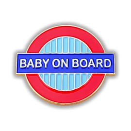 Baby on Board Badge – Premium 35mm Metal Enamel Pin | London Underground Inspired | Ideal for Pregnant & New Mums | Thoughtful Travel Gift for Expectant Parents