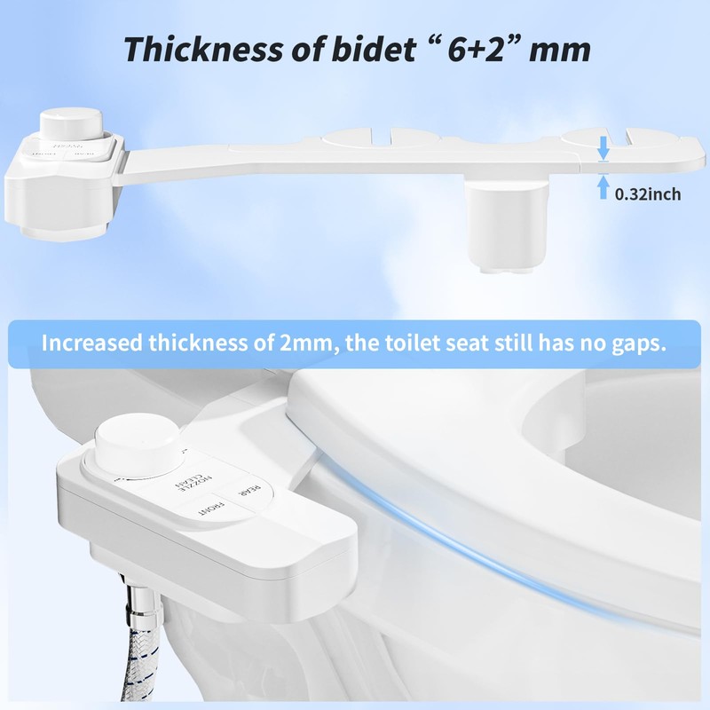 SAMODRA Non-Electric Bidet - Self Cleaning Dual Nozzle (Frontal and