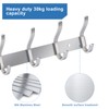 MEIJO Stainless Steel Coat Hooks, Wall Coat Hooks with 4
