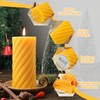Spiral Beeswax Candles Natural Beeswax Pillar Candles 2.8x6 Unscented Beeswax