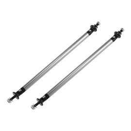 Hihaha 2pcs 200mm 7.87" Splitter Support Rods Adjustable Front Rear Bumper Lip Splitter Strut Rod Tie Support Bars Fit Most Vehicle Silver Tone Durable Material