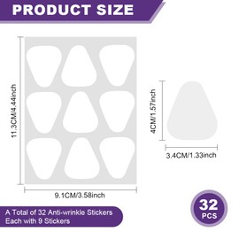 LOPHE Triangle Wrinkle Patches, Anti Wrinkle Facial Patches, Anti Wrinkle Tape, Wrinkles treatment, Forehead Lines Age Lines Resistant Wrinkle Remover Strips, 288Pcs