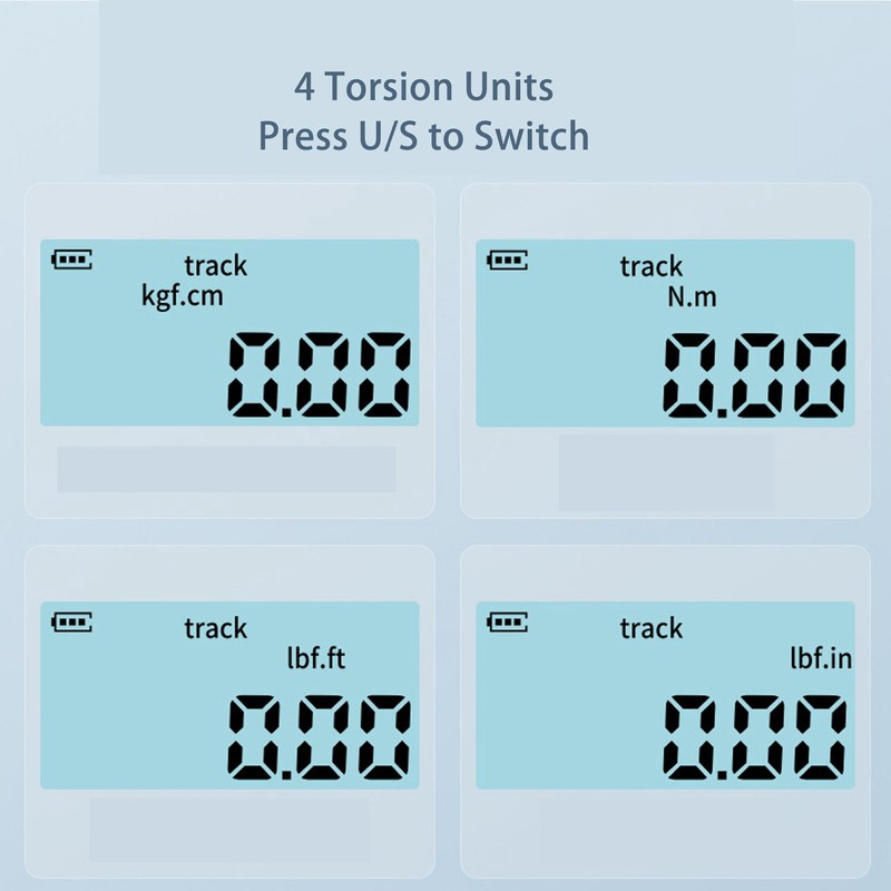 Digital Torsion Gauge with 1/4 Inch Drive 0.9‑30N.m Electronic Torsion