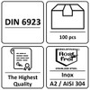 NAJDER Hex Flange Nuts M6 Pack of 100 Hex Nuts