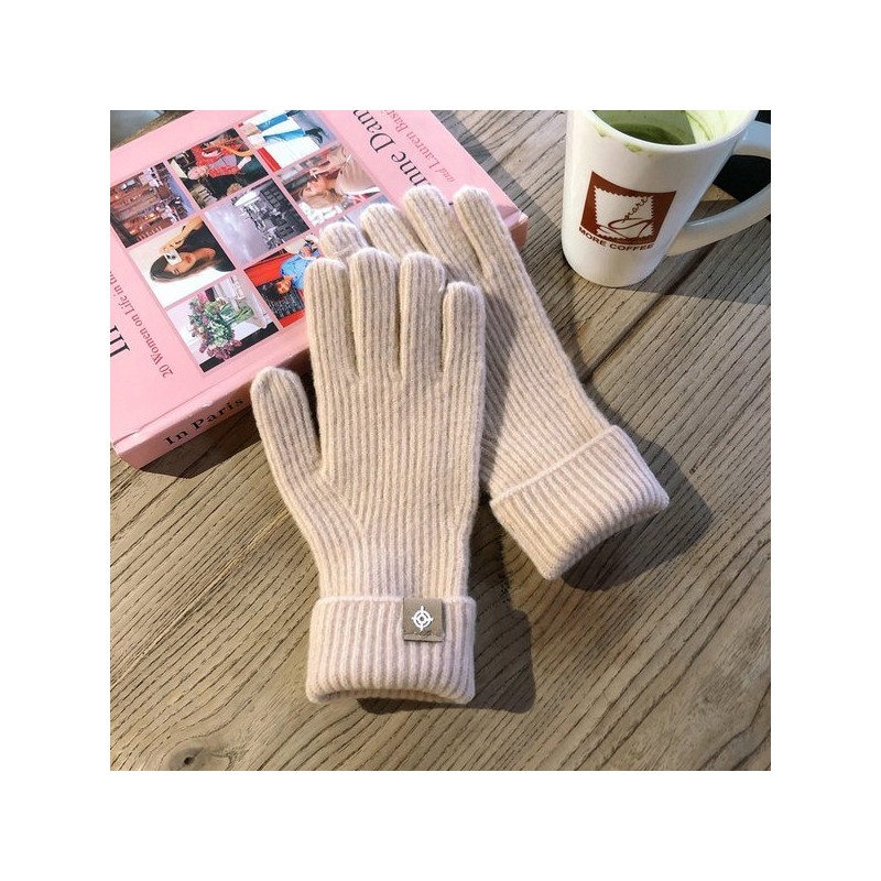 Lala 퓨어 울 핑거 니트 장갑(LALAW004) Pure Wool Finger Knit