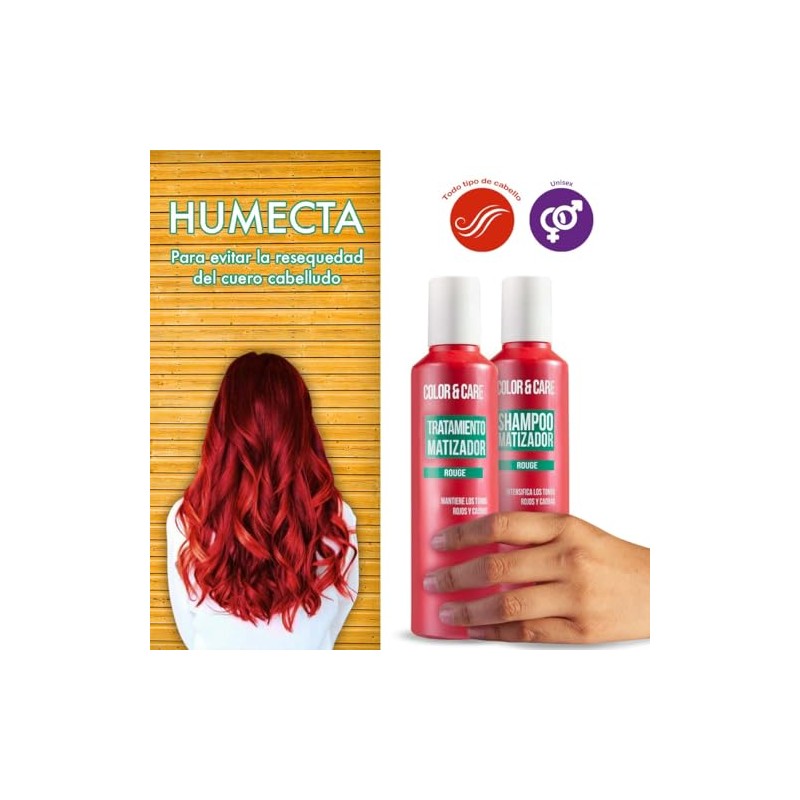 Nefertiti Shampoo Matizador Rojo Sin Sales y Parabenos + Tratamiento