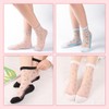 Doyime Women's Socks, See-through Socks, Summer Socks, Crew Socks, Floral