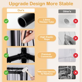 FIOBEE Stuffed Animals Storage Zoo Thicken PVC Tube Kids Toy Storage Organizer with Elastic Band Large Stuffed Animals Holder for Nursery Playroom Bedroom Room Furniture Plush Storage, Black