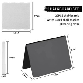 Food Labels for Party, Buffet Display Signs, Small Price Display Signs, Food Tags Line Labels, Mini Chalkboard Signs for Food,Reusable Catering Food Reserved Table Signs 20PCS