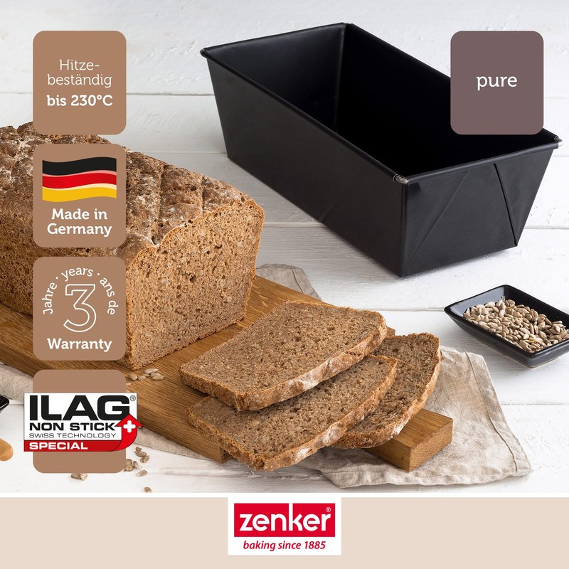 Zenker Brotbackform 30cm, Schwarz, 30
