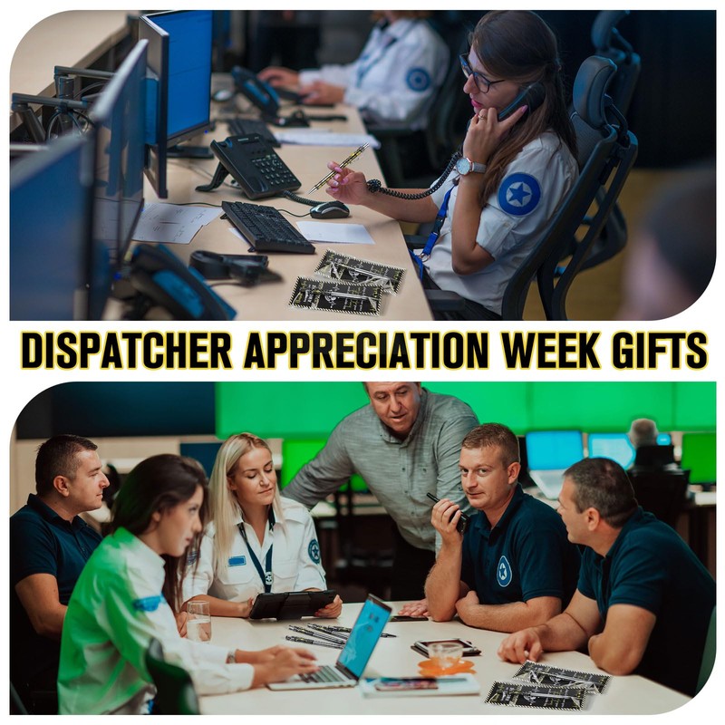 Frienda 25 Set 911 Dispatcher Gifts Ballpoint Pens with Bookmarks