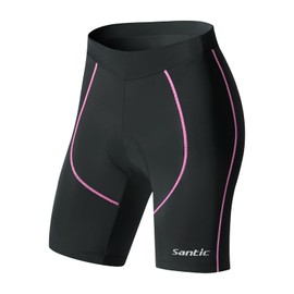 Santic Martha Women’s Padded Cycling Shorts, Cycling Shorts with Seat Padding, pink, xxl
