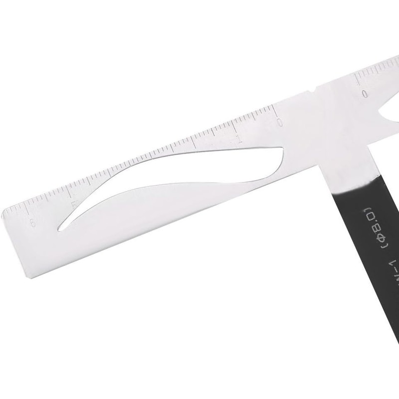Semme Plantilla de Cejas Ajustable, Regla de Acero Inoxidable para