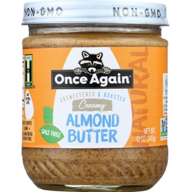 Once Again Organic Creamy Almond Butter, Salt Free, 12 Ounces (Pack Of 6)