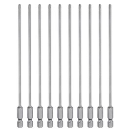 HARFINGTON 10pcs #2 Phillips Screwdriver Bit PH2 1/4" Hex Shank 6" (150mm) Long Magnetic S2 Steel Industrial Grade Screw Driver Bit Cross Head Electric Drill Bits 0.118" (3mm) Rod
