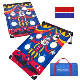 Portable Corn Hole Boards Set,Corn Hole Sets with 2 Collapsible Cornhole Boards,8 Bean Bags and Carrying Bags,Perfect for Backyard, Beach, Lawn(3 x 2-feet)