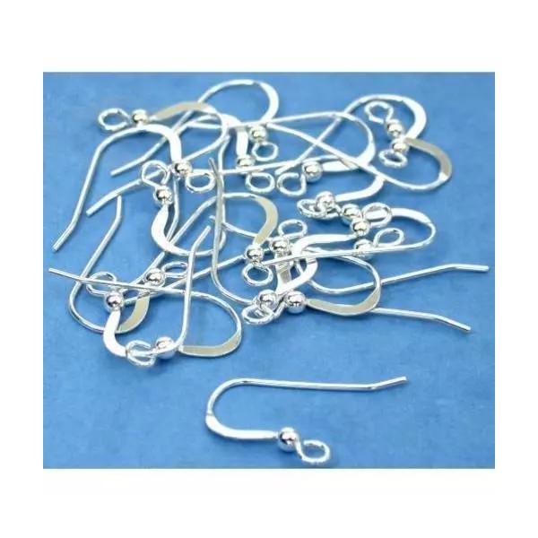 FindingKing 20 Sterling Silver Shepherd Hook Earrings 21 Gauge