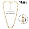 10 Pcs Chain Charm Necklace Bracelets Kit,DIY Paperclip Link Chain