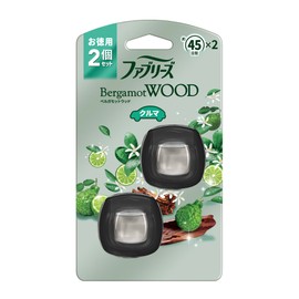 Febreze Car Air Freshener Easy Clip Bergamot Wood 0.8 fl oz (2.2 ml) x 2 Packs