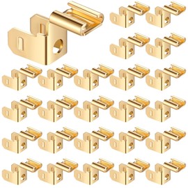 Yaocom 25 Pcs Piggyback Spade Connectors Chair Terminal Quick Disconnect Electrical 3 Way Adapter, 1/4" 2 Male and 1 Female Tabs, Non Insulated Brass 90 Degree Electrical Crimp Terminals Connectors