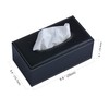 Oymlclivisa Leather Tissue Box Holder Black Tissue Holder for Home