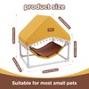 HOSUKKO Guinea Pig Hammock with Stand,Rabbit Bed with Removable Cushion,Hamster