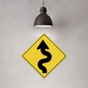 Winding Road with Sharp Turn Symbol Aluminum Novelty Traffic Sign