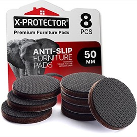FURNITURE PADS X-PROTECTOR - NON SLIP PADS - PREMIUM 8 pcs 50mm - Floor Protectors - Rubber Feet for Furniture Feet â Ideal Floor Protector Pads for Keep in Place Furniture. STOP YOUR FURNITURE!