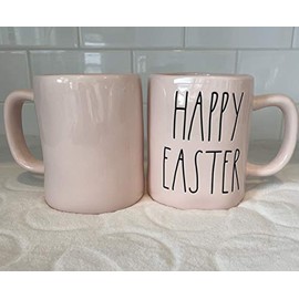 Rae Dunn HAPPY EASTER Mug - Allside Pink - Ceramic - EASTER - very rare!