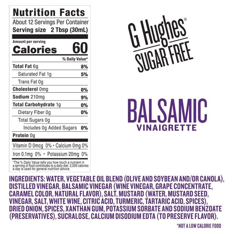 G Hughes Sugar Free Balsamic Vinaigrette Dressing (3 Pack)