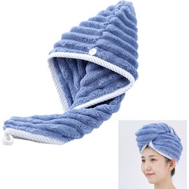 1 Toalla para Cabello De Microfibra, Toalla para Cabello, Turbante con Botón, Toallas Súper