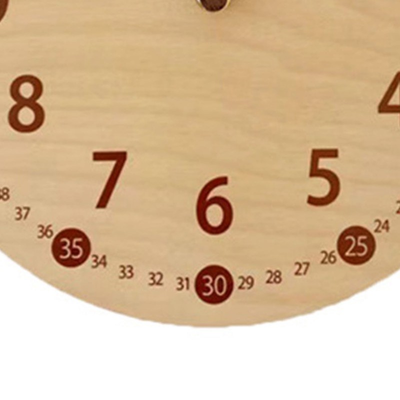 Wall Clock 10 Inch Round Silent Decorative Battery Operated Wooden