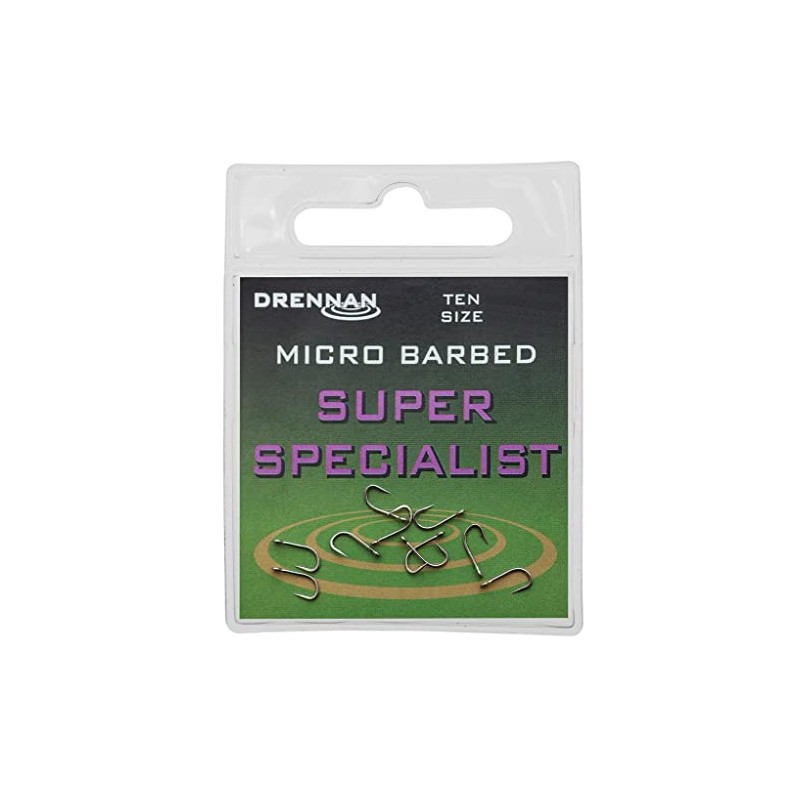 Drennan super specialist micro barbed eyed hooks