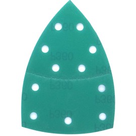 Multiblade Professional Velcro Sanding Sheet 100 x 62 + 93 mm, Pack of 10, 11 Holes, for Wood and Metal, Professional Quality, for Delta Sanders, Sanding Pads