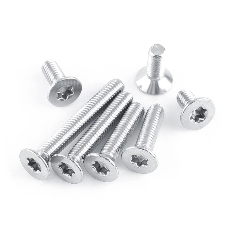 Kadimendium M4 Star Flat Head Screws Stainless Steel Countersunk Machine