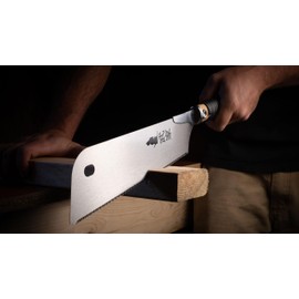 Clarke Brothers Kataba Pull Saw 10.5 Inch, Woodworking tool with Rattan Handle and replacement blade, Single Edge Flush Cut Saws for Fine Cutting Wood