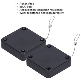 2 Piece Automatic Door Closer, Multifunctional, 800G Tensile Force, Strong Tensile Force, Wear Resistance Sensor, Door Closer for Indoor, Home, Storm, No Impact Required