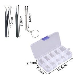 2 Sets Glasses Repair Kits 4 in 1 Eyeglass Screwdriver Keychains Precision Metal Tweezers Tools for Glasses, Jewelry, Watch Repair