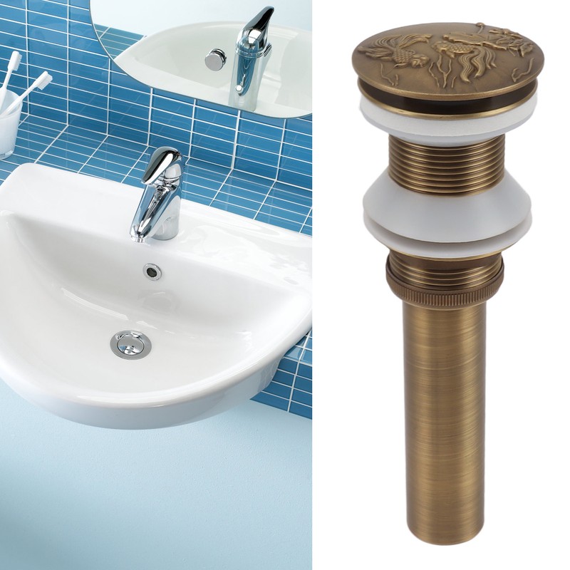 Bathroom Kitchen Sink Drain All Copper Pop Up Sink Drain
