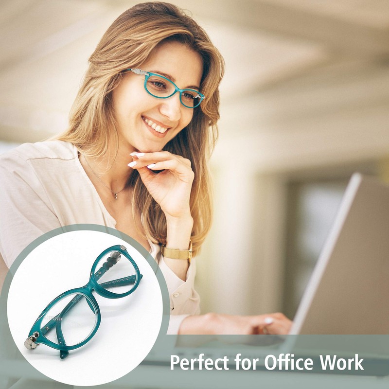 Reading Glasses Women - 4 Pack Readers - Stylish, Comfortable