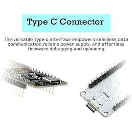 2Pcs ESP-WROOM-32 ESP32 ESP-32S Development Board 2.4GHz Dual-Mode WiFi + Bluetooth Dual Cores Microcontroller RF AMP Filter AP STA for Arduino IDE | Type C Connector