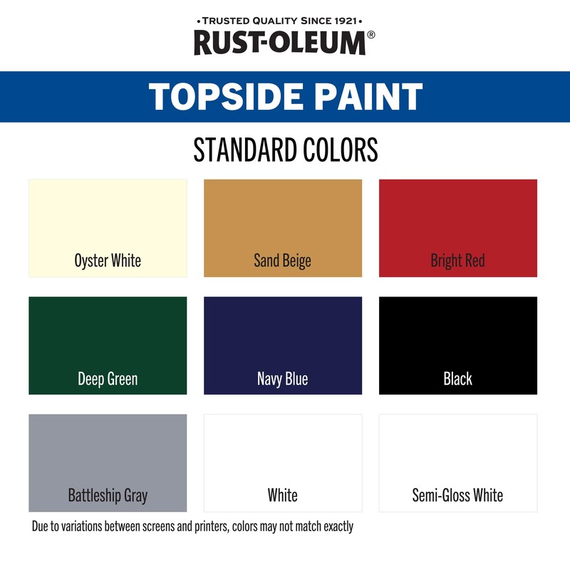 Rust-Oleum 206999-4PK Marine Coatings Topside Paint, Quart, White, 4 Pack