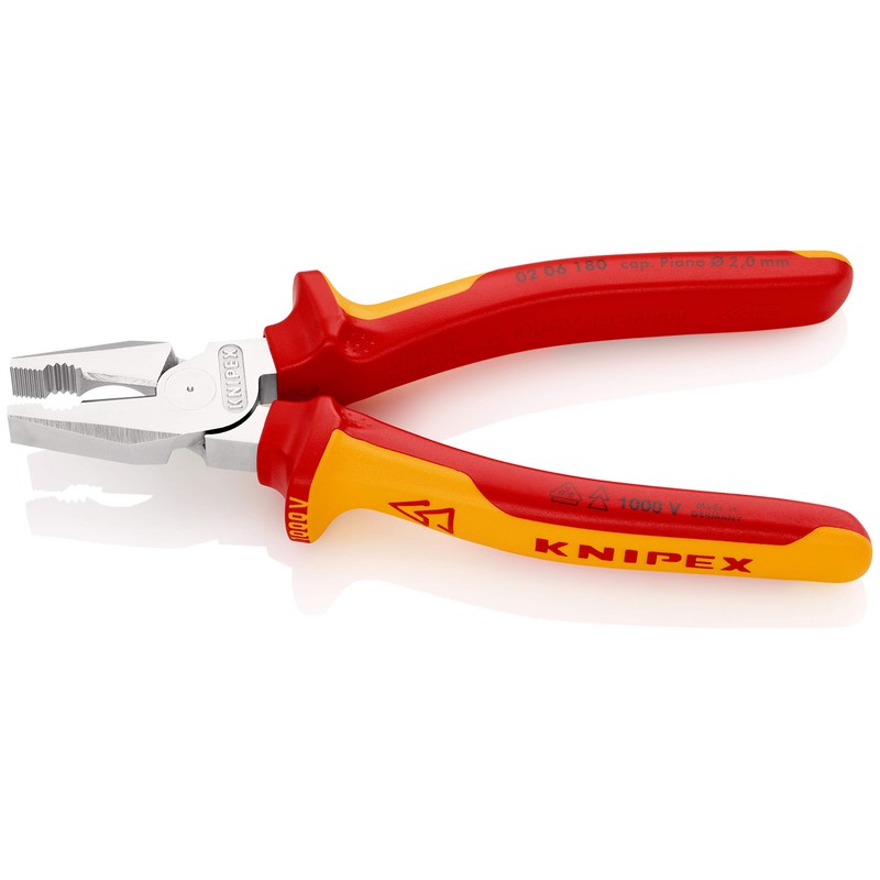 Knipex 02 06 180 High Leverage Combination Pliers 7,09" VDE-tested