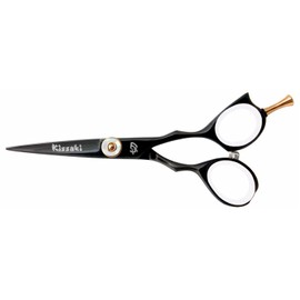 Kissaki Hair Scissors Sensuki 5.0 inches Black W Titanium Hair Cutting Shears Barber Scissors