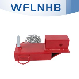 WFLNHB 2 Hitch Receiver Forklift Trailers Red Towing Adapter Pallet Forks Attachment