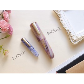 Fountain Pen WANCHER 1 x one x wan PoChaCo Milky Marble Mini Fountain Pen (Idropper, Milky Marble, Medium Point)